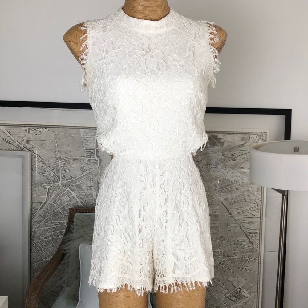 ALEXIS Jumpsuit shorts lace white size L